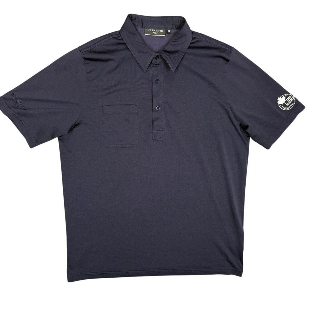 Glenmuir 1891 Short Sleeve Polo Shirt The National Golf Blue Medium